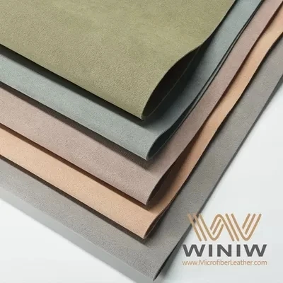 2.4mm Artificial Leather Microfiber PU Synthetic Suede Fabric For Shoes